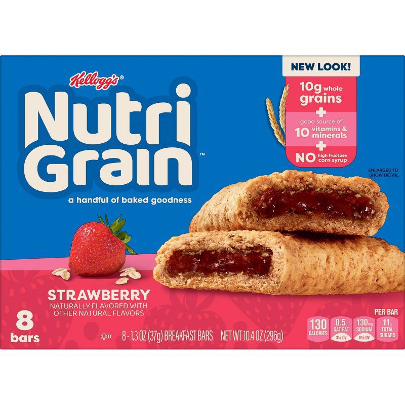 slide 10 of 11, Nutri-Grain Strawberry Soft Baked Breakfast Bars - 8ct/10.4oz, 8 ct; 10.4 oz