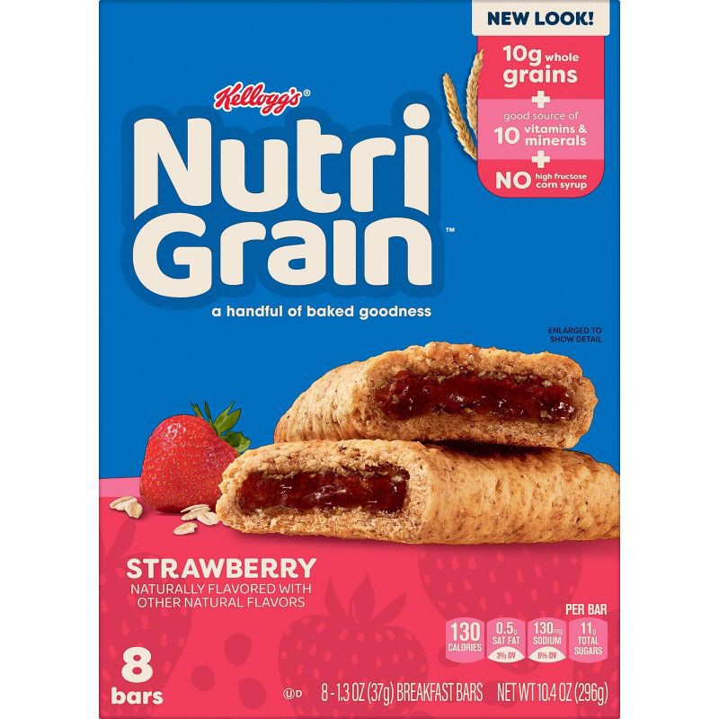 slide 11 of 11, Nutri-Grain Strawberry Soft Baked Breakfast Bars - 8ct/10.4oz, 8 ct; 10.4 oz