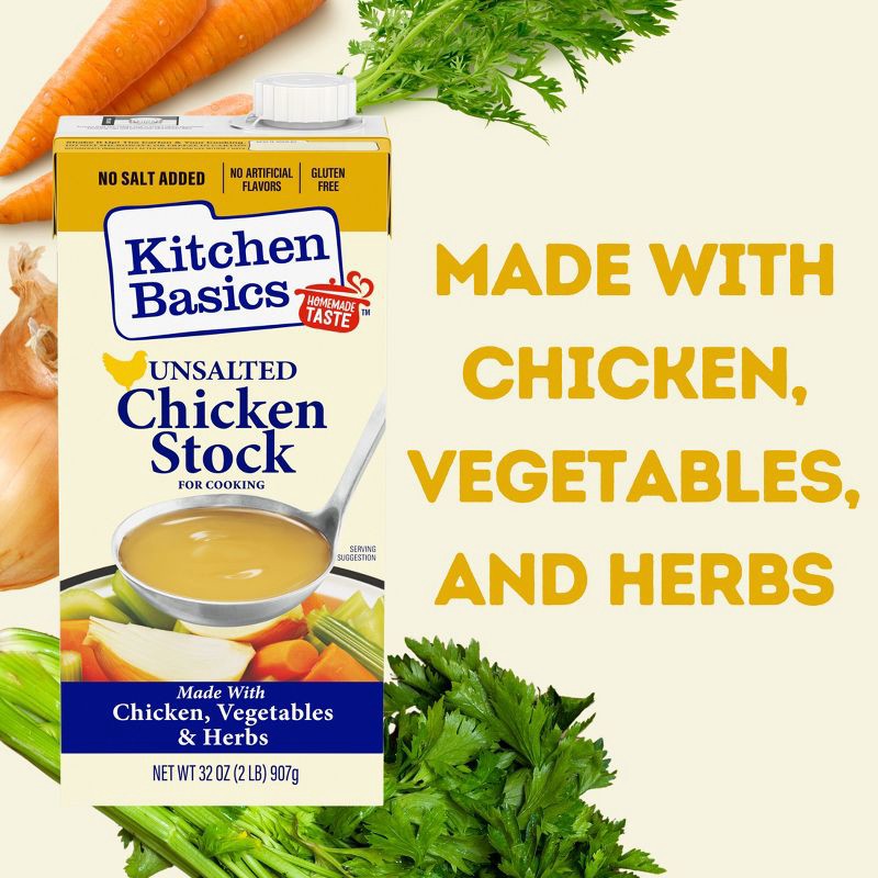 slide 4 of 6, Kitchen Basics Gluten Free Unsalted Chicken Stock - 32oz, 32 oz