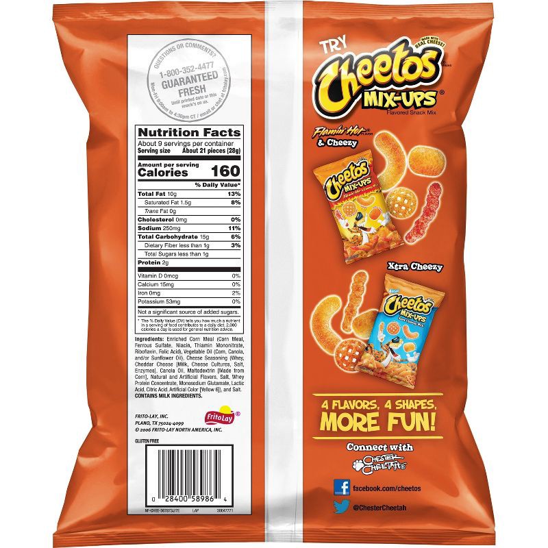 slide 2 of 3, Cheetos Crunchy Cheese Flavored Snacks - 8.5oz, 8.5 oz