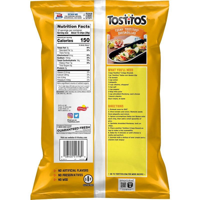 slide 2 of 3, Tostitos Crispy Rounds - 12oz, 12 oz