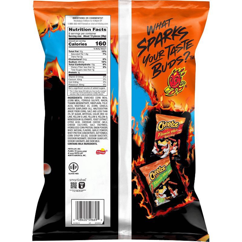 slide 2 of 5, Cheetos Flamin' Hot Puffs Flavored Snacks - 8oz, 8 oz