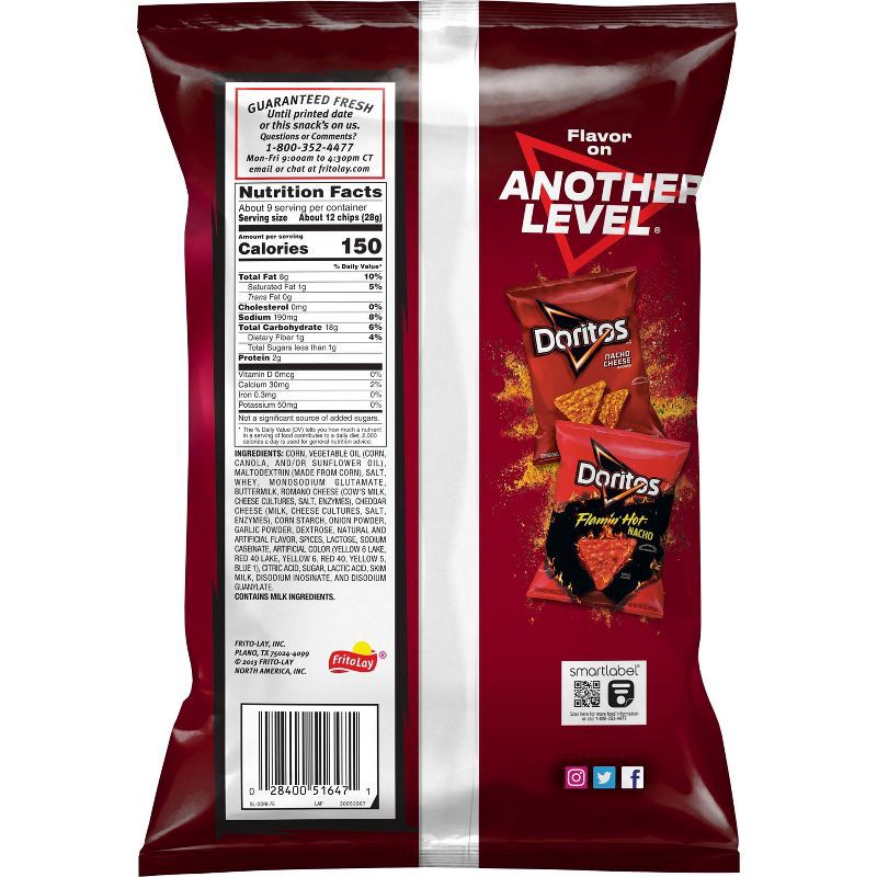 slide 2 of 3, Doritos Spicy Nacho Tortilla Chips - 9.25oz, 9.25 oz