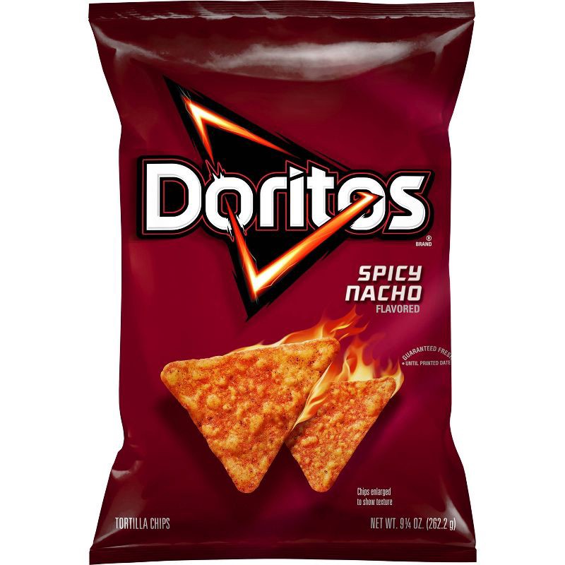 slide 1 of 4, Doritos Spicy Nacho Tortilla Chips - 9.25oz, 9.25 oz