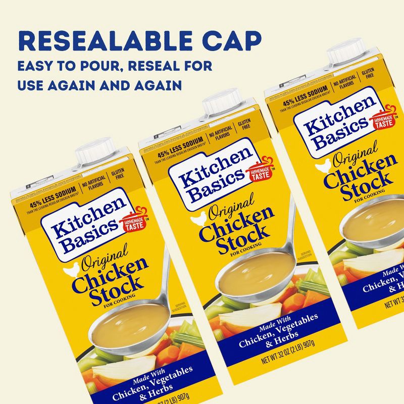 slide 3 of 6, Kitchen Basics Gluten Free Chicken Stock - 32oz, 32 oz