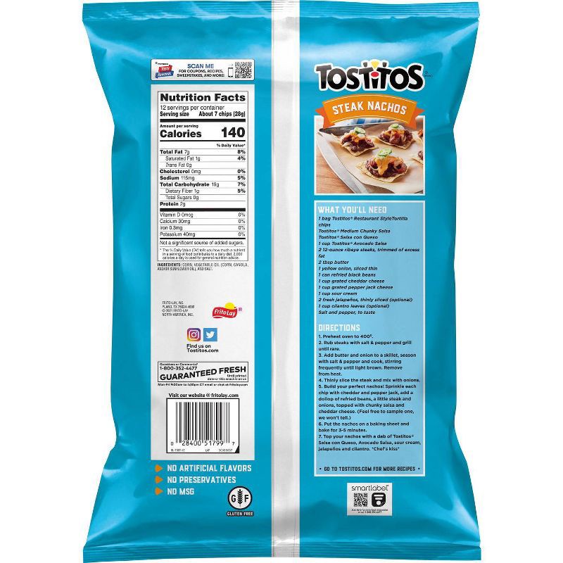 slide 2 of 4, Tostitos Original Restaurant Style Tortilla Chips – 12oz, 12 oz