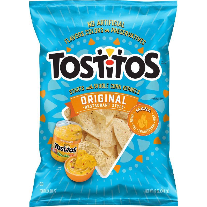 slide 1 of 9, Tostitos Original Restaurant Style Tortilla Chips – 12oz, 12 oz