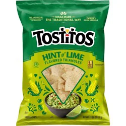 Tostitos Hint Of Lime Tortilla Chips - 11oz: No Artificial Flavors, No Preservatives