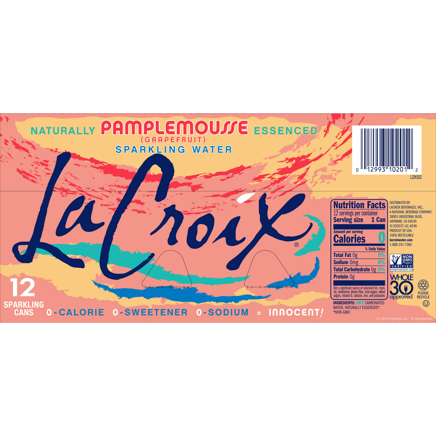 slide 4 of 5, La Croix Grapefruit Sparkling Water - 12 ct; 12 fl oz, 12 ct; 12 fl oz