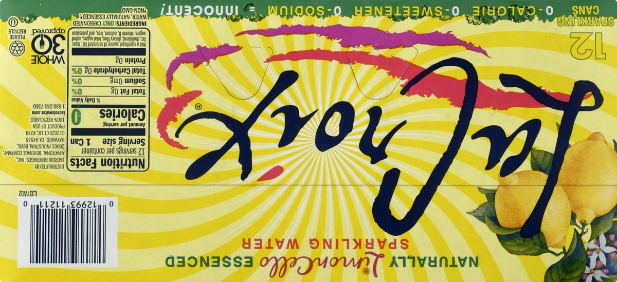 slide 8 of 10, Lacroix Lmncelo 12pk, 144.0 oz