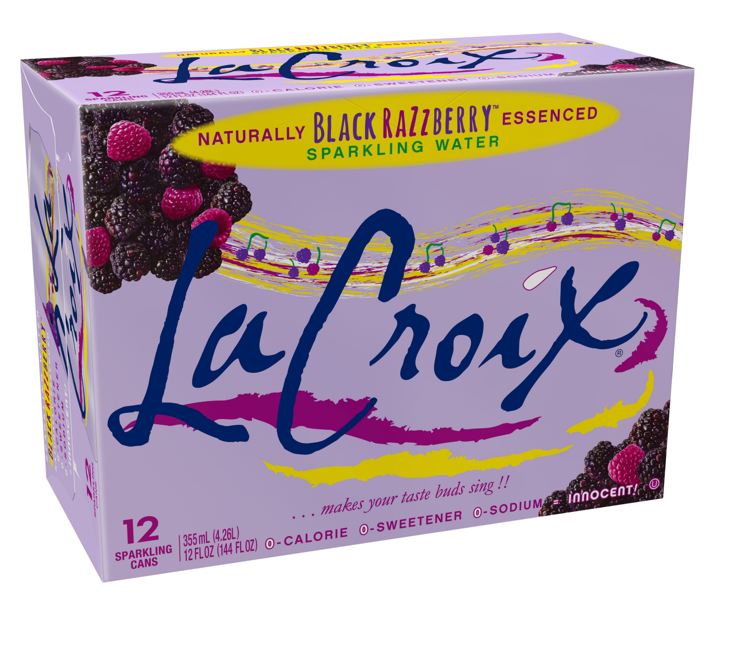 slide 1 of 9, La Croix Black Razzberry - 12 ct; 12 fl oz, 12 ct; 12 oz