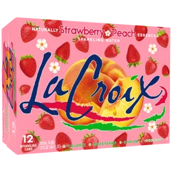 Lacroix Strawberry Peach Sparkling Water