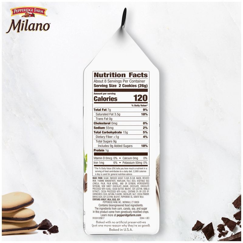 slide 5 of 10, Pepperidge Farm Milano Mint Chocolate Cookies - 7oz, 7 oz