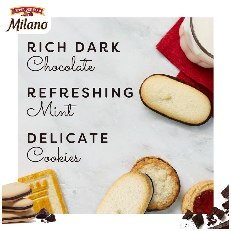 slide 6 of 10, Pepperidge Farm Milano Mint Chocolate Cookies - 7oz/15ct, 7 oz, 15 ct