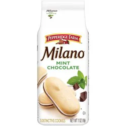 Pepperidge Farm Milano Mint Chocolate Cookies - 7oz/15ct: No Artificial Preservatives, No Artificial Colors, Valentine's Day