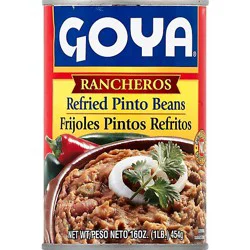 Goya Beans Refried Pinto Rancheros Can - 16 Oz