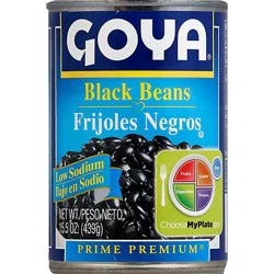 Goya Prime Premium Beans Black Low Sodium Can - 15.5 Oz