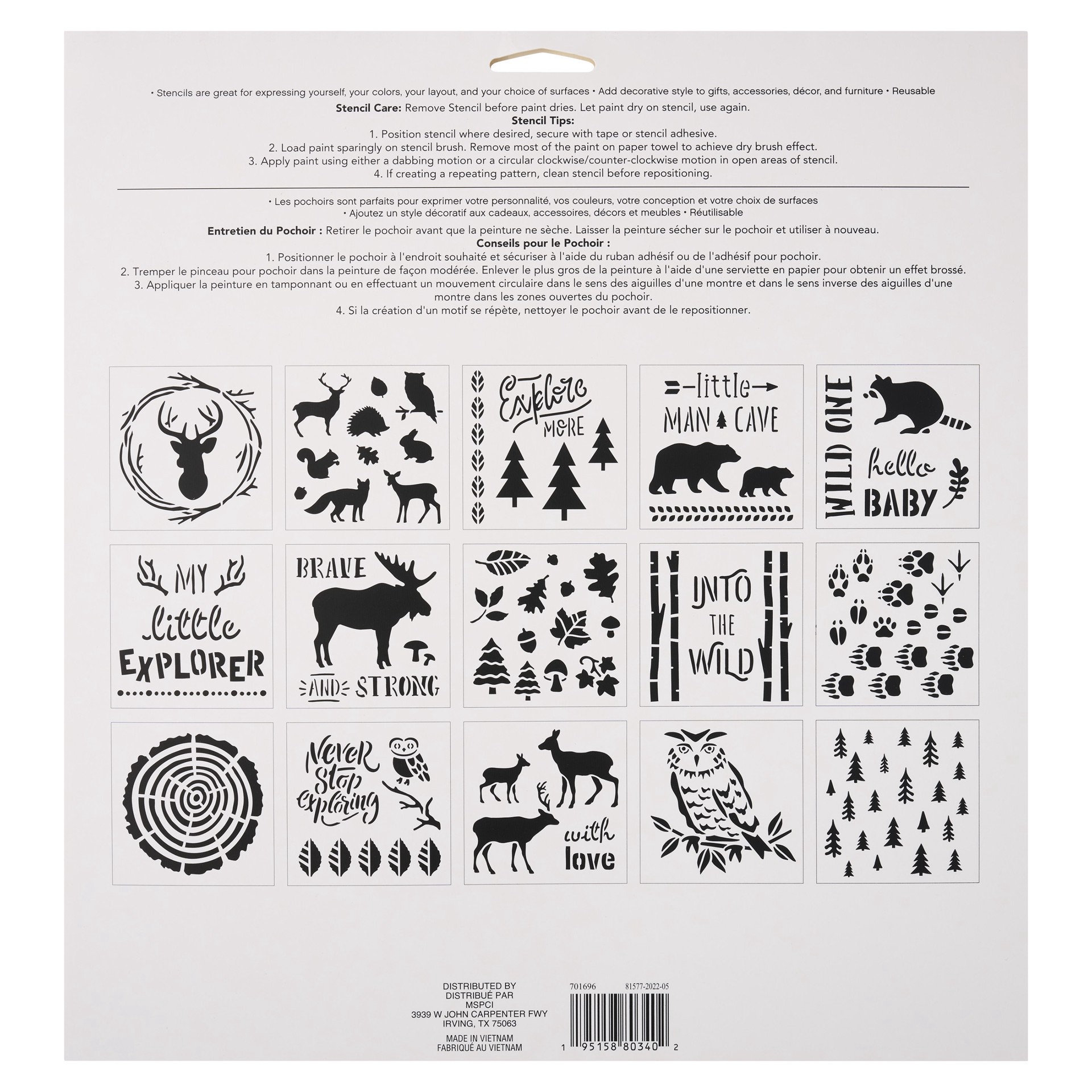 slide 2 of 3, Woodland Stencils By Craft Smart, 12" X 12", 12 in x 12 in