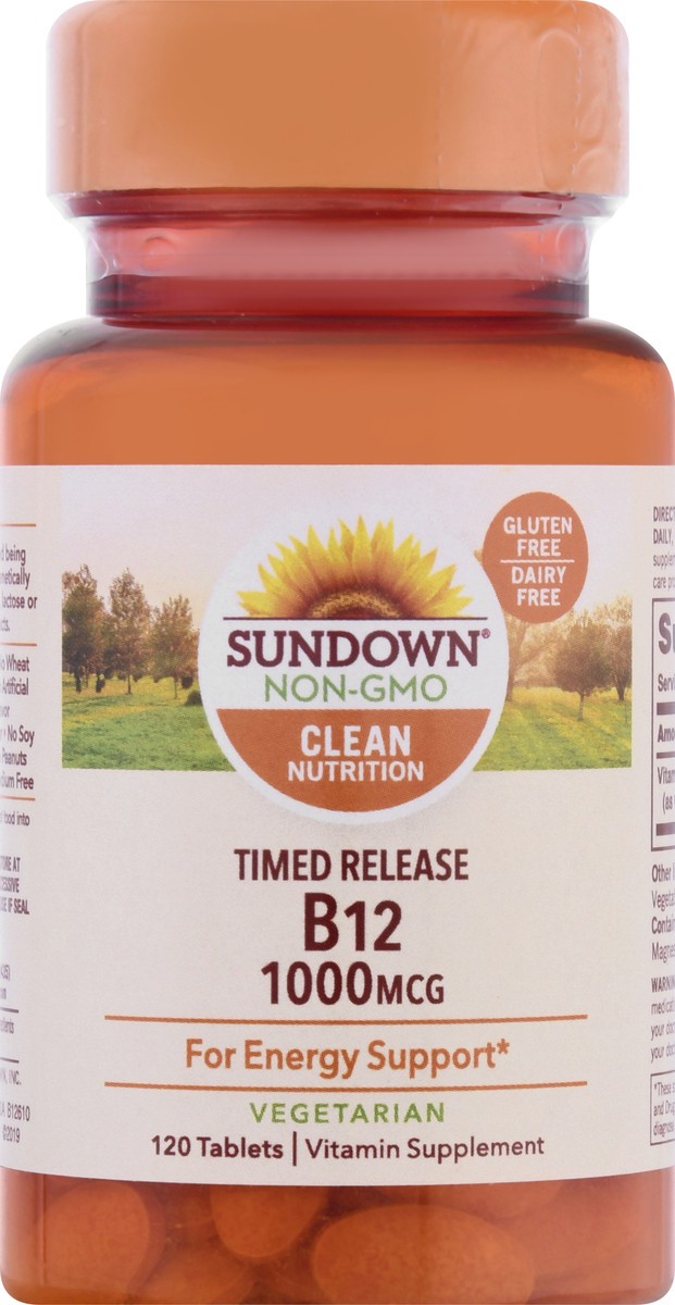 slide 6 of 9, Sundown B12 1000 mcg Time Release Tablets, 60 ct