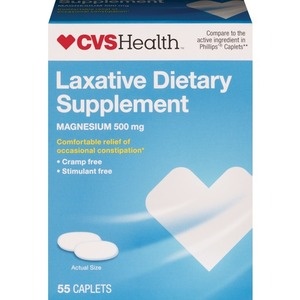 slide 1 of 1, CVS Health Laxative Dietary Supplement Caplets, 55ct, 55 ct