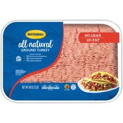 Butterball® all natural ground turkey, 85% lean