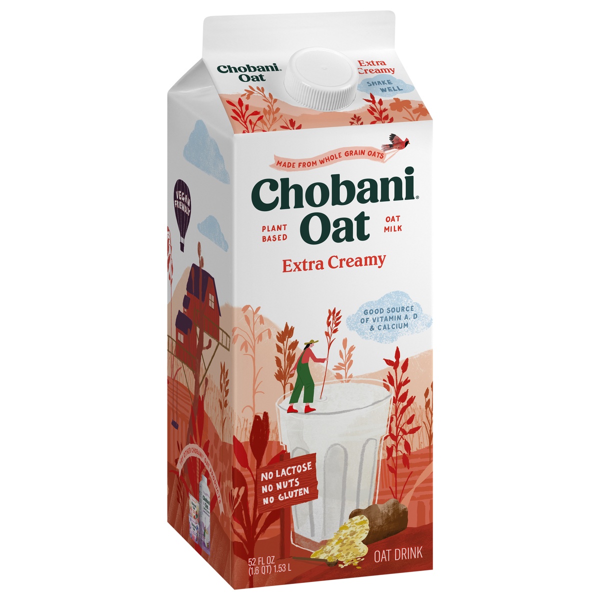 Chobani Extra Creamy Plain Oat Drink 52 fl oz Shipt