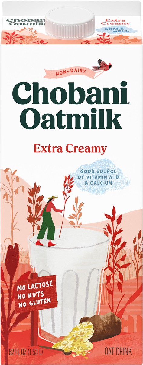 slide 8 of 13, Chobani Extra Creamy Plant-Based Oatmilk - 52 fl oz, 52 fl oz