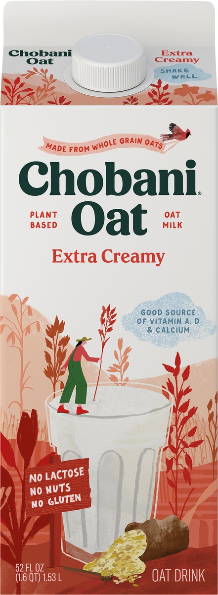 Chobani Extra Creamy Plain Oat Drink 52 Fl Oz Shipt