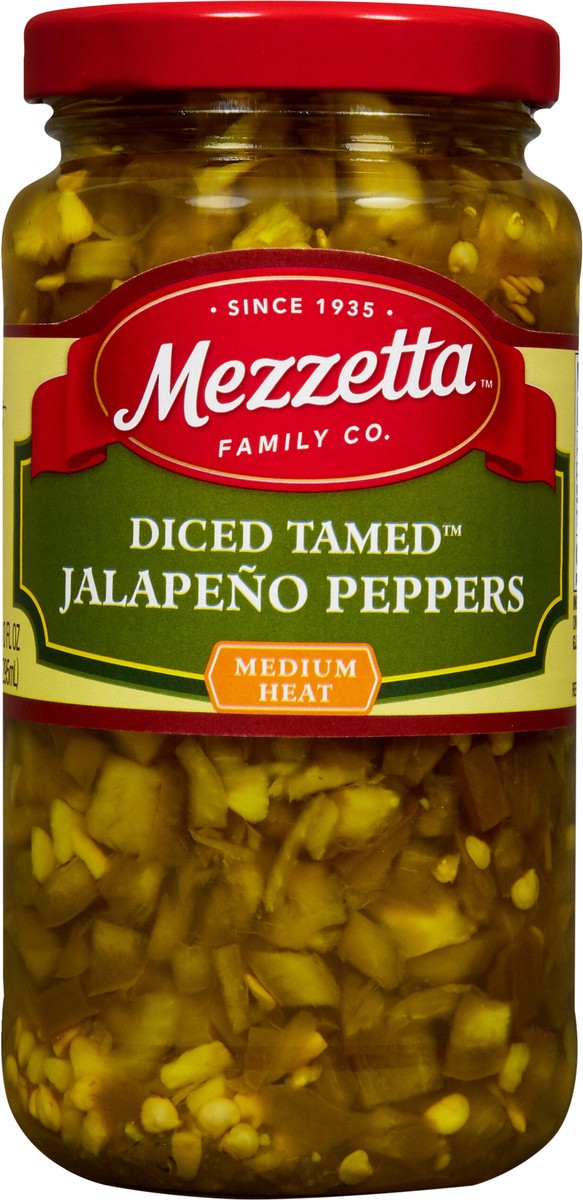 slide 4 of 7, Mezzetta Diced Tamed™ Jalapeño Peppers, 10 fl oz, 10 fl oz