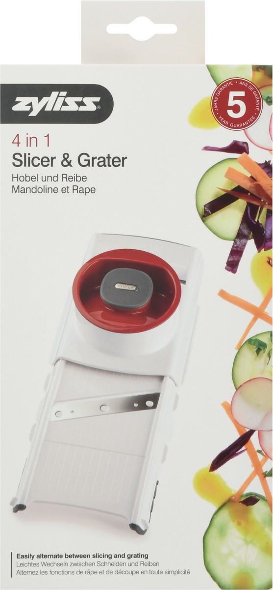 slide 12 of 12, Zyliss 4-in-1 Slicer and Grater, 4 in