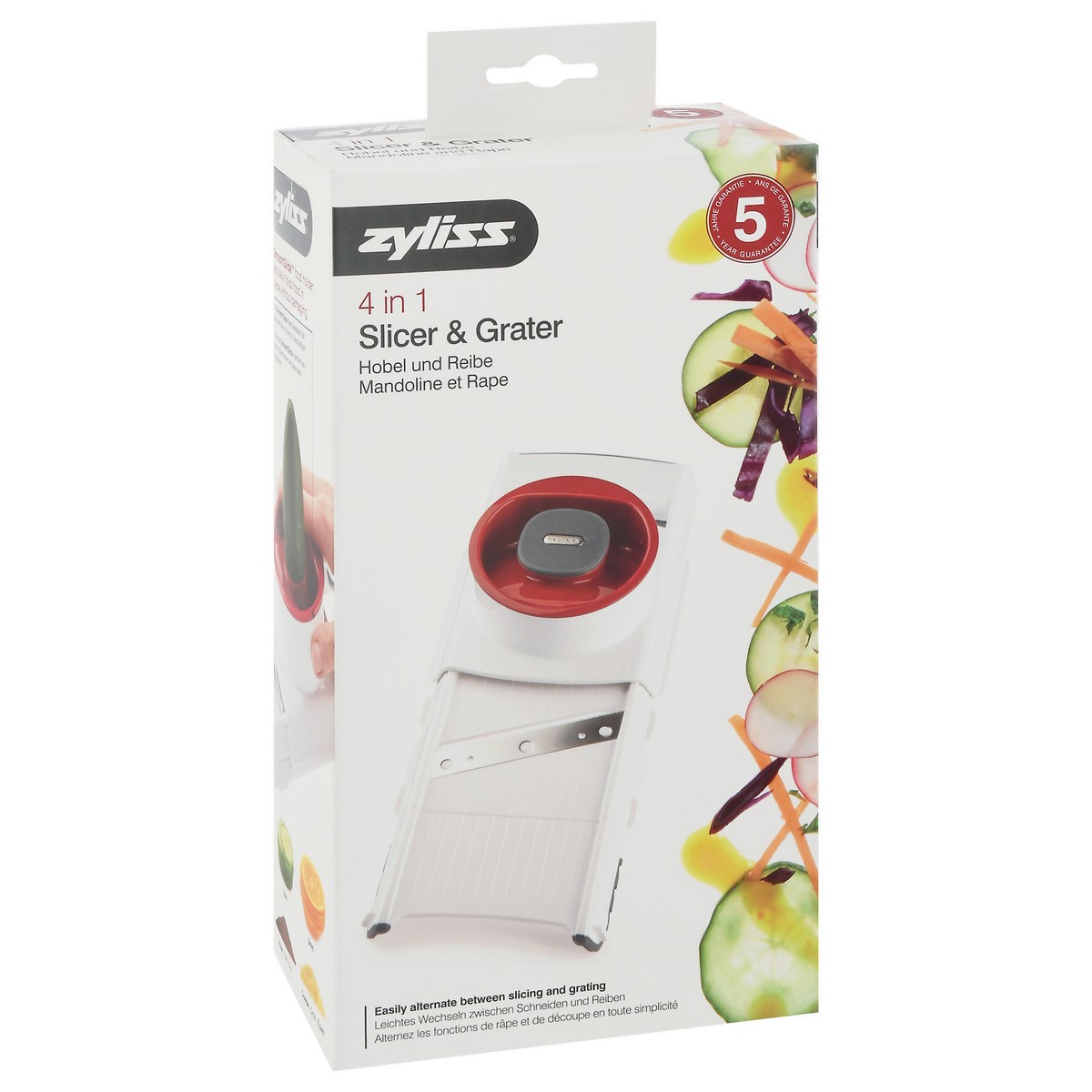 slide 5 of 12, Zyliss 4-in-1 Slicer and Grater, 4 in