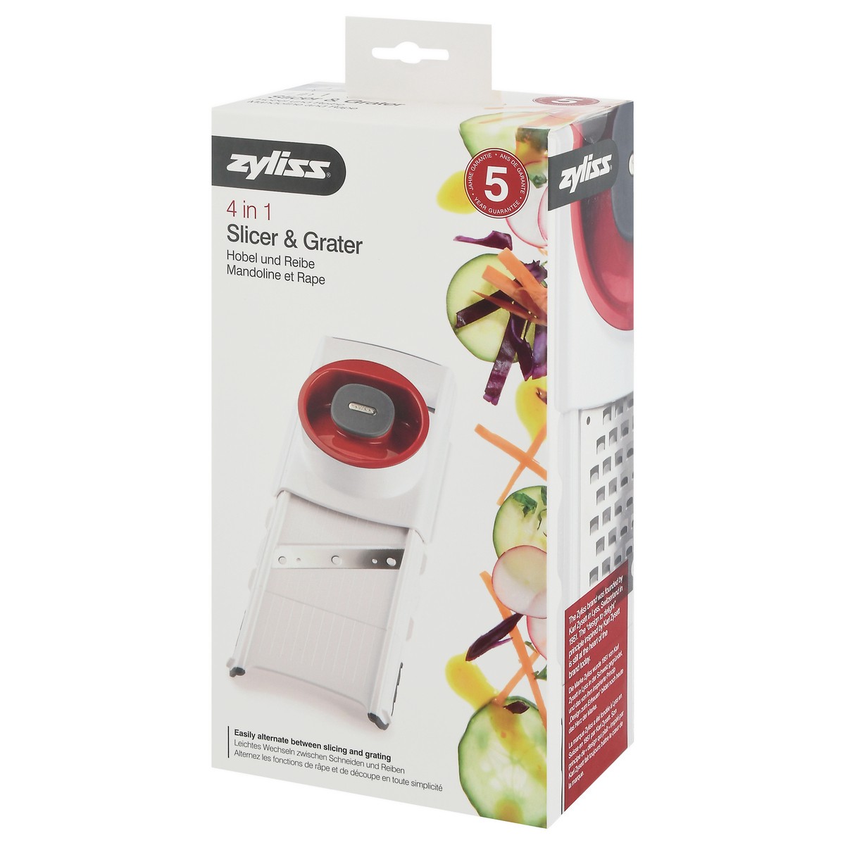 slide 7 of 12, Zyliss 4-in-1 Slicer and Grater, 4 in