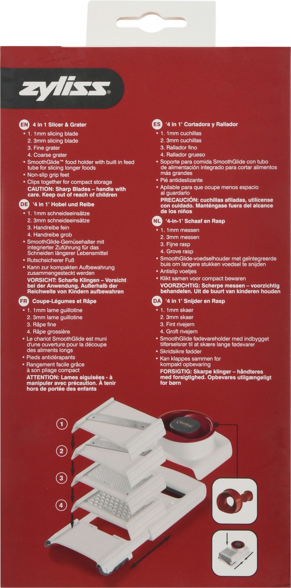 slide 8 of 12, Zyliss 4-in-1 Slicer and Grater, 1 ct