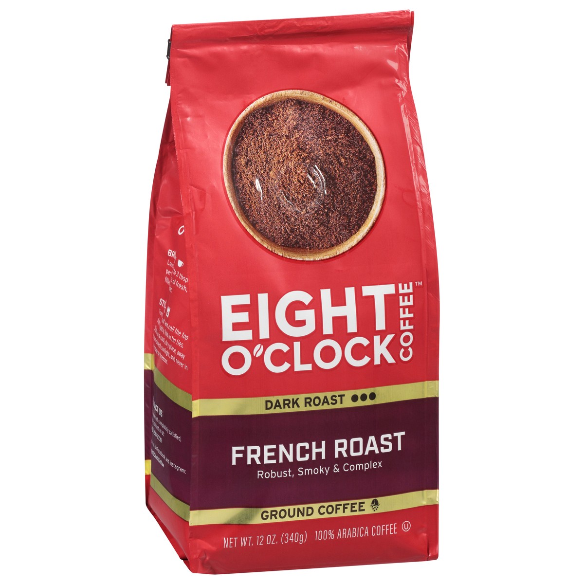 slide 7 of 11, Eight O'Clock Coffee French Dark Roast Ground Coffee, 12 oz