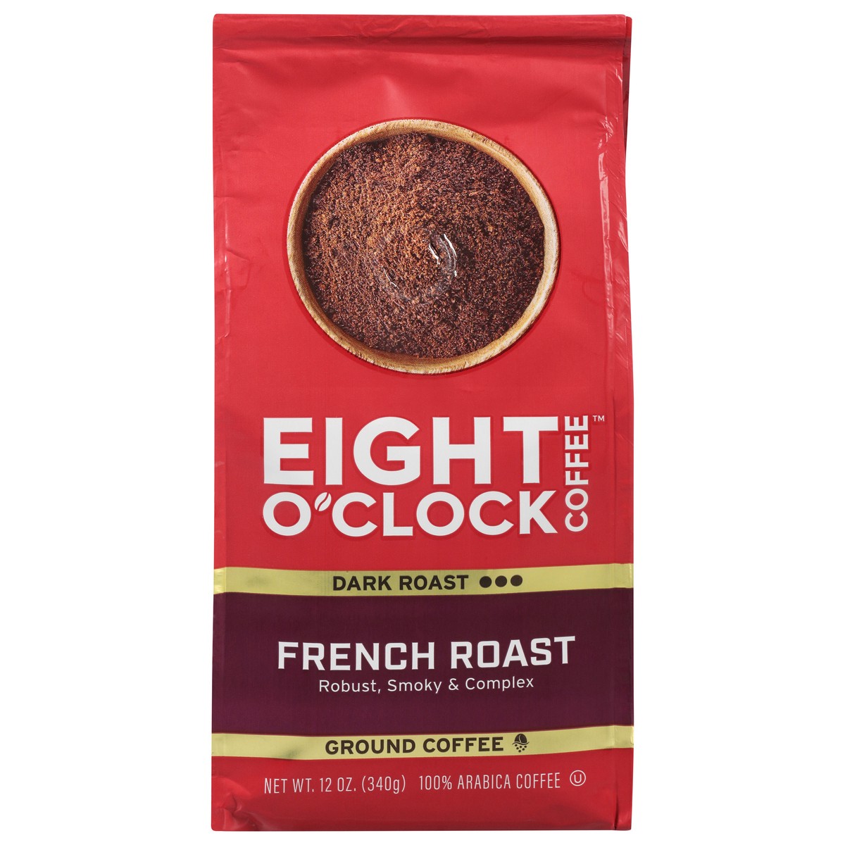 slide 1 of 11, Eight O'Clock Coffee French Dark Roast Ground Coffee, 12 oz