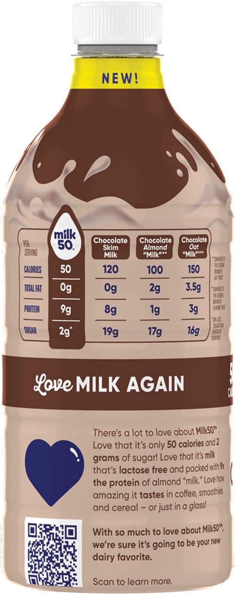 slide 8 of 14, Dairypure Milk50 Fat Free Chocolate Lactose Free Ultra-pasteurized 48 Fluid Ounce Plastic Bottle - 48 FZ, 48 fl oz