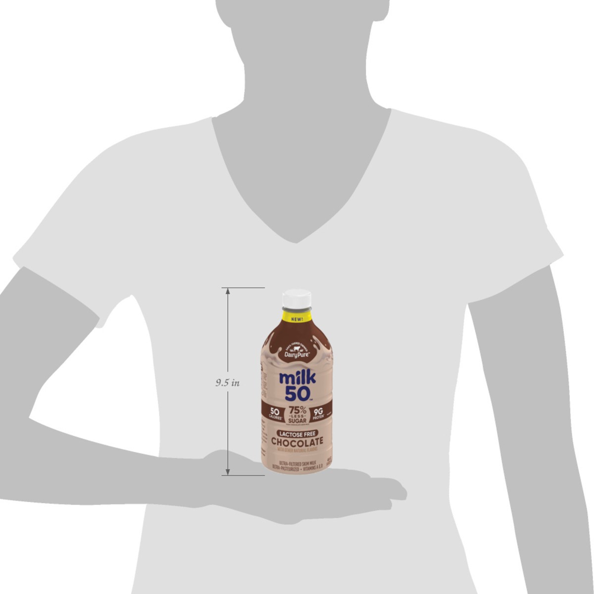 slide 7 of 14, Dairypure Milk50 Fat Free Chocolate Lactose Free Ultra-pasteurized 48 Fluid Ounce Plastic Bottle - 48 FZ, 48 fl oz