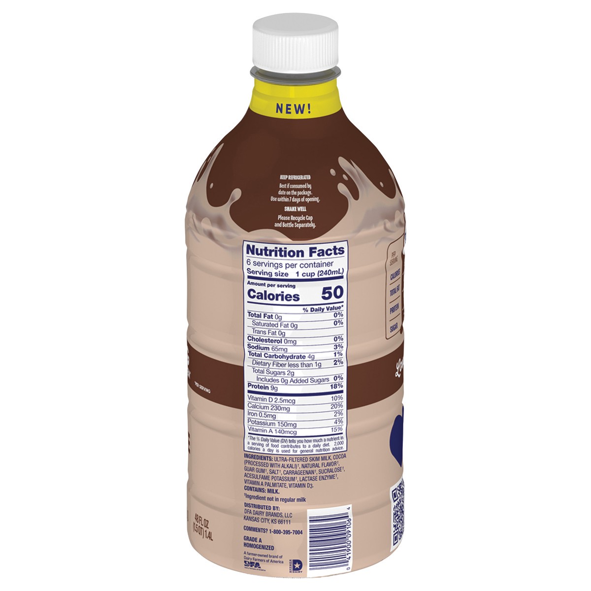slide 14 of 14, Dairypure Milk50 Fat Free Chocolate Lactose Free Ultra-pasteurized 48 Fluid Ounce Plastic Bottle - 48 FZ, 48 fl oz
