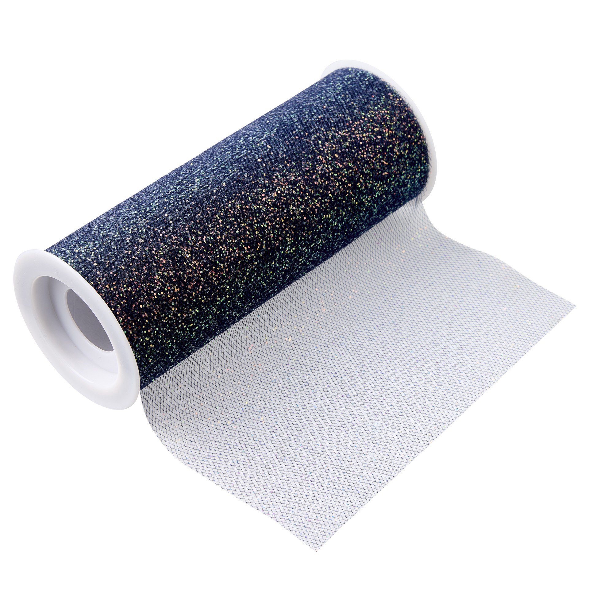 slide 7 of 7, 6" X 8yd. Iridescent Chunky Glitter Tulle By Celebrate It, 6 in x 8 yd