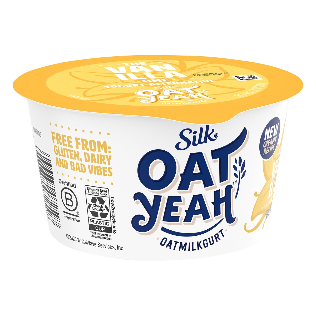 slide 10 of 10, Silk Oat Yeah Oat Milk Dairy-Free Yogurt Alternative, The Vanilla One, Gluten-Free, Vegan, Non-GMO Project Verified, 5.3 oz., 5.3 oz