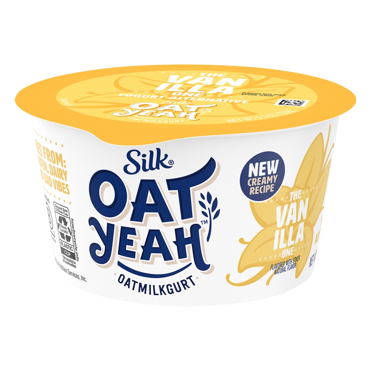 slide 2 of 10, Silk Oat Yeah Oat Milk Dairy-Free Yogurt Alternative, The Vanilla One, Gluten-Free, Vegan, Non-GMO Project Verified, 5.3 oz., 5.3 oz