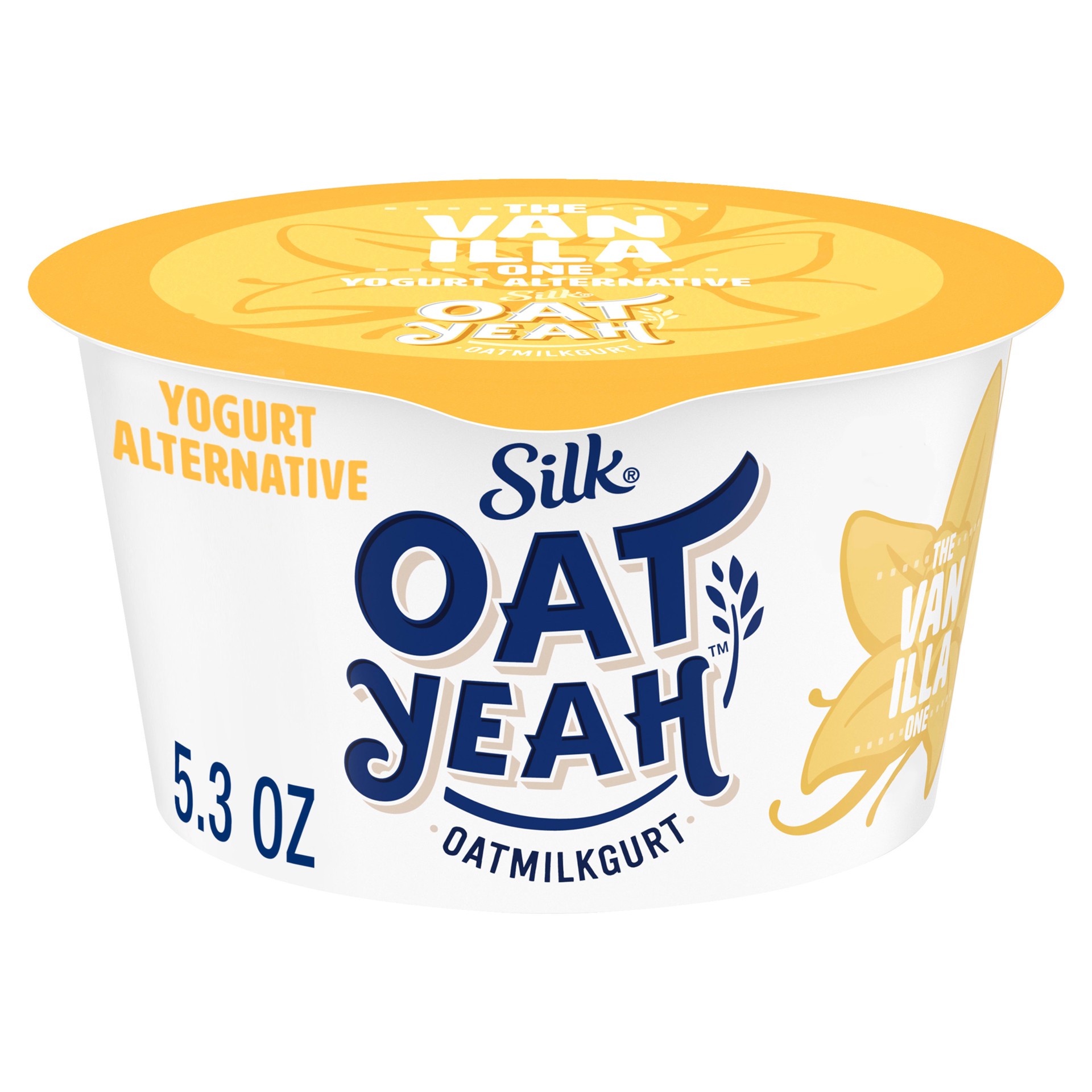 slide 1 of 10, Silk Oat Yeah Oat Milk Dairy-Free Yogurt Alternative, The Vanilla One, Gluten-Free, Vegan, Non-GMO Project Verified, 5.3 oz., 5.3 oz