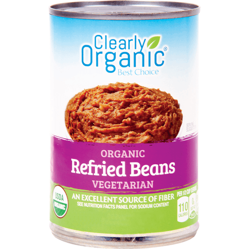 slide 1 of 1, Clearly Organic Vegetarian Refried Pinto Beans, 16 oz