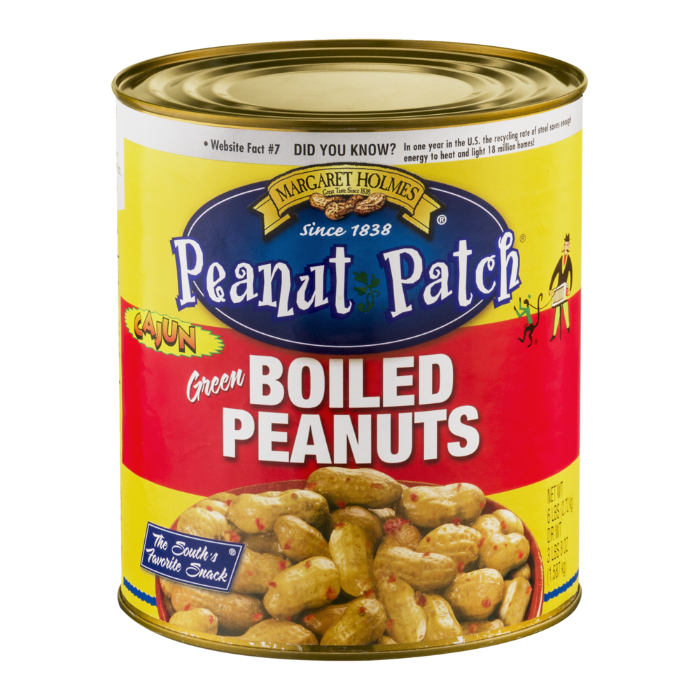 slide 1 of 1, Margaret Holmes Peanut Patch Green Boiled Peanuts Cajun, 96 oz