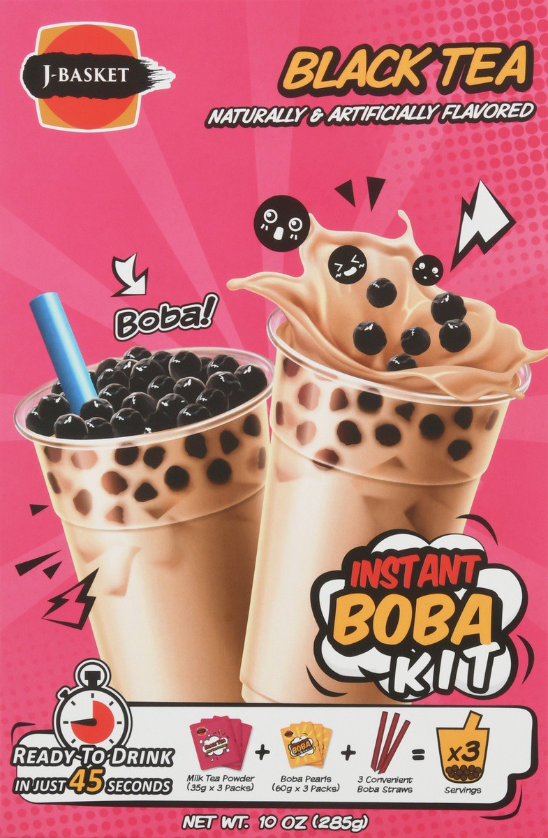 slide 2 of 9, J-Basket Black Tea Instant Boba Kit 10 oz, 3 ct; 10 oz