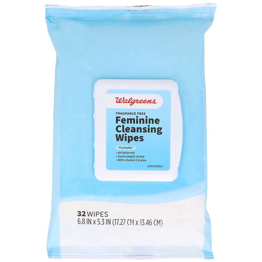slide 1 of 5, Walgreens Feminine Cleansing Wipes Fragrance Free, 32 ct