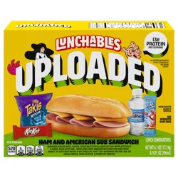 Lunchables Uploaded Ham and American Sub Sandwich Snack Kit, 16.1 oz Box