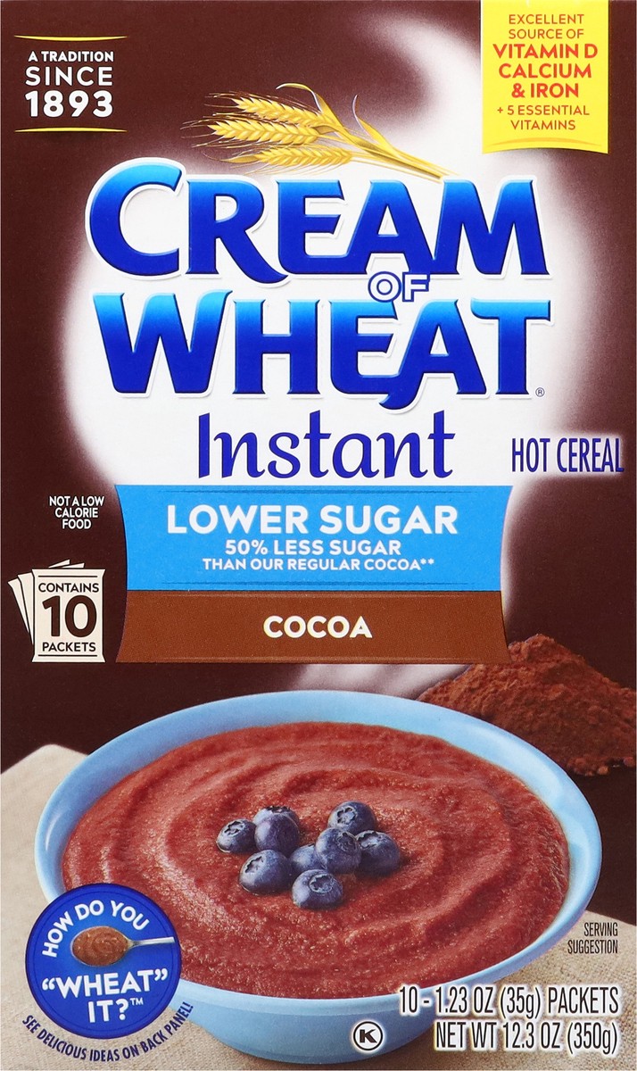 slide 6 of 14, Cream Of Wheat Instant Lower Sugar Cocoa 12.3oz - 12.3 OZ, 12.3 oz