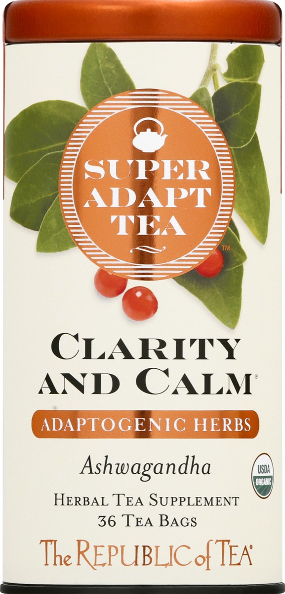 slide 6 of 12, The Republic of Tea SuperAdapt Bags Clarity & Calm Ashwagandha Herbal Tea - 36 ct, 36 ct