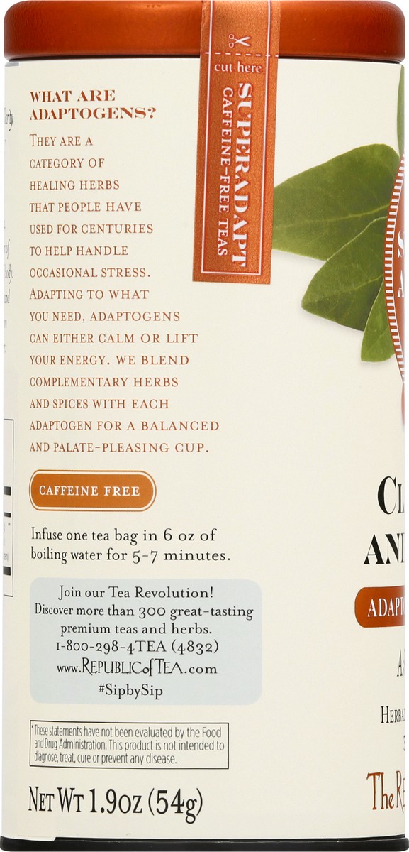 slide 5 of 12, The Republic of Tea SuperAdapt Bags Clarity & Calm Ashwagandha Herbal Tea - 36 ct, 36 ct